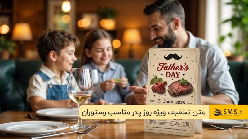 متن تخفیف ویژه روز پدر مناسب رستورانها
